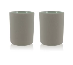 Mugs Isothermes OGO Living En Grès Gris 20cl X2