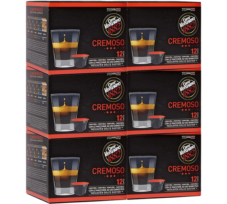 Caffè Vergnano 72 Capsules Cremoso Pour Nescafe® Dolce Gusto® - CAFFE VERGNANO 1 Caffè Vergnano 72 Capsules Cremoso Pour Nescafe® Dolce Gusto® - CAFFE VERGNANO