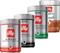 4 X 250g Pack Découverte - Café En Grain 100% Arabica - Illy
