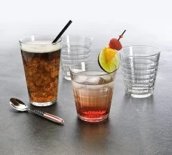 4 Verres Prisme Marine 27.5 Cl - Duralex 8 4 Verres Prisme Marine 27.5 Cl - Duralex -Cafe Lux Magasin prisme amb 3