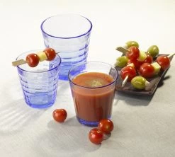 4 Verres Prisme Marine 27.5 Cl - Duralex 7 4 Verres Prisme Marine 27.5 Cl - Duralex -Cafe Lux Magasin prisme marine verres 1