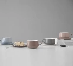 Mug Et Sous Tasse En Porcelaine - Hazy Blue - 30 Cl - Viva Scandinavia -Cafe Lux Magasin scandinavia mug porcelaine3 1