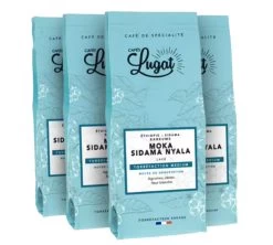 4x250 G Café En Grain Ethiopie Moka Sidama Nyala - CAFES LUGAT