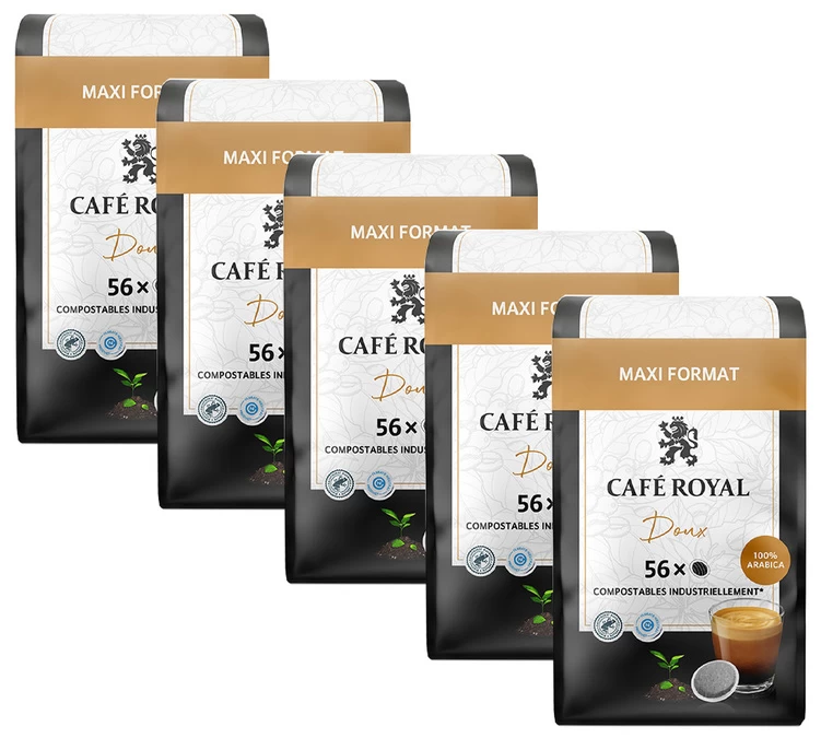 Pack 280 Dosettes Souples Doux - CAFE ROYAL 1 Pack 280 Dosettes Souples Doux - CAFE ROYAL