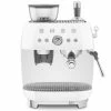 Machine Expresso SMEG EGF03WHEU Blanche Années 50 Avec Moulin Intégré