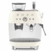 Machine Expresso SMEG EGF03CREU Crème Années 50 Avec Moulin Intégré