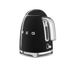 Bouilloire SMEG KLF03BLEU Noire - 1.7L + Offre Cadeau -Cafe Lux Magasin smeg noir poignee chromee
