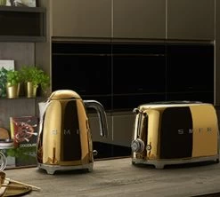 Grille-pain SMEG TSF01GOEU 2 Tranches - Or -Cafe Lux Magasin smeg or