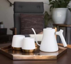 Bouilloire Traditionnelle Stagg Blanc 1 L Col De Cygne - FELLOW -Cafe Lux Magasin staggblanc tass