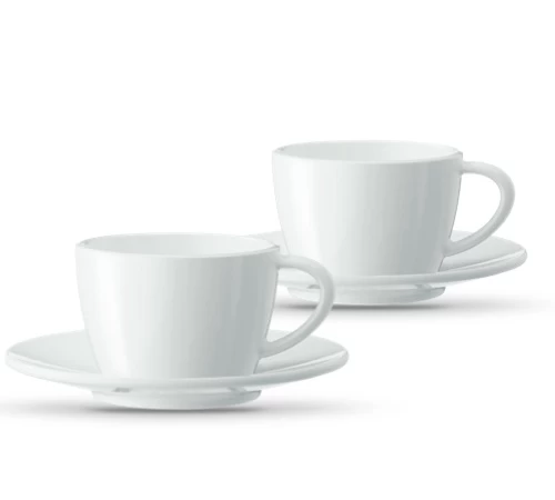 Set 2 Tasses Cappuccino Avec Soucoupes - Jura 1 Set 2 Tasses Cappuccino Avec Soucoupes - Jura