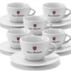 Lot De 6 Tasses Et Sous Tasses Blanches Tonino Lamborghini