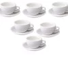 6 Tasses Cappucino Et Sous-tasses Egg 20 Cl Blanc - Loveramics