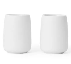 Lot De 2 Tasses Nicola En Porcelaine Blanche 15cl - Viva Scandinavia