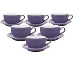 Tasses - ORIGAMI - Tasses Et Sous Tasses Latte Bowl Violet 25cl X6