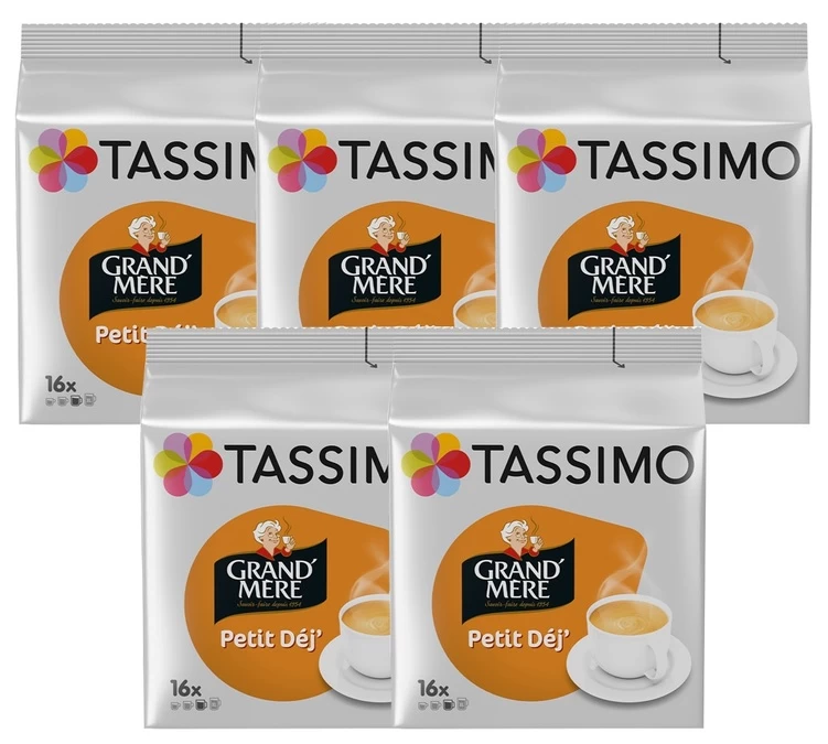 Pack 80 Dosettes Grand Mère Petit Déjeuner - TASSIMO 1 Pack 80 Dosettes Grand Mère Petit Déjeuner - TASSIMO