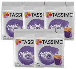 Lot De 40 Dosettes Tassimo Milka Saveur Chocolat Chaud - 5 X 8 T-discs