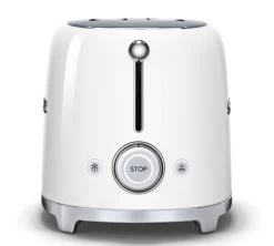 Grille-pain TSF01WHEU 2 Tranches Blanc - SMEG -Cafe Lux Magasin toast blc cote