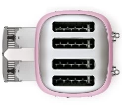 Grille-pain TSF03PKEU 4 Tranches Rose Vernis - SMEG -Cafe Lux Magasin toaster4tr rose2