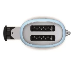 Grille-pain TSF01PBEU 2 Tranches Bleu Azur - SMEG -Cafe Lux Magasin toaster azur fentes