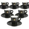 Tasses - ZICAFFE - Tasses Et Sous-tasses Noires 7 Cl