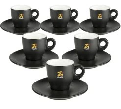 Tasses - ZICAFFE - Tasses Et Sous-tasses Noires 7 Cl